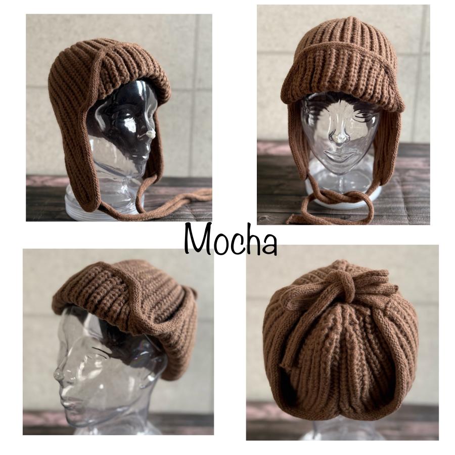 最短当日発送】 帽子 ニット フライトキャップ イヤーフラップ ニット