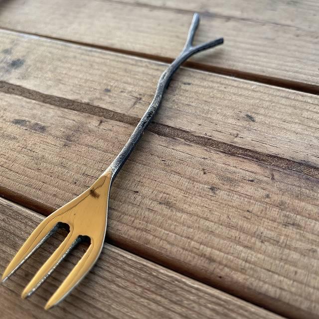 送料無料 】 真鍮 (しんちゅう) 枝スプーンと枝フォークのセット