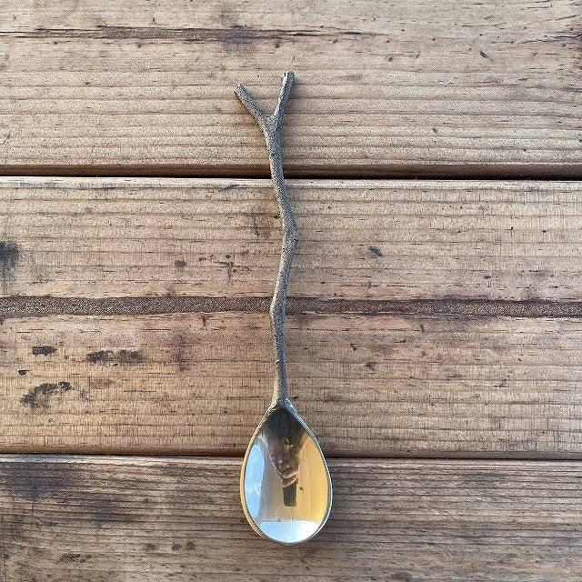 送料無料 】 真鍮 (しんちゅう) 枝スプーンと枝フォークのセット S