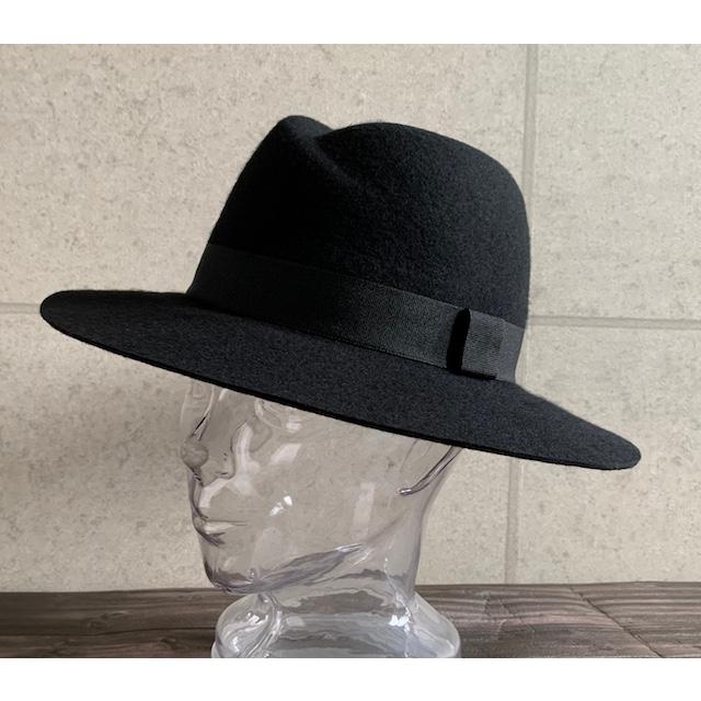帽子 フェルト ハット カシュクール つば広 中折れ ウール 秋 冬