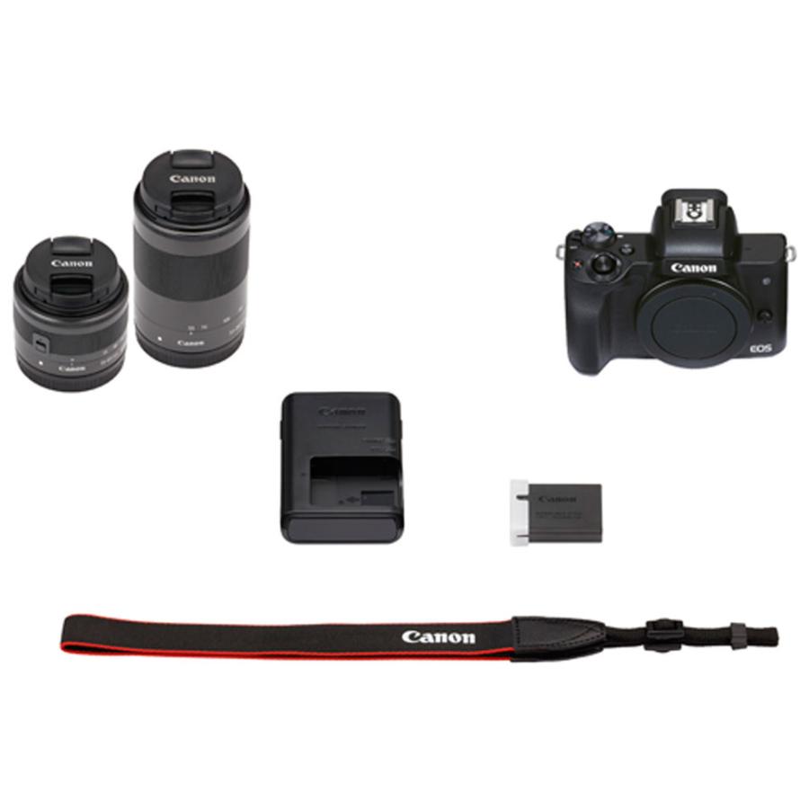 展示品 Canon EOS Kiss M2 ダブルズームキット [ブラック] キヤノン 