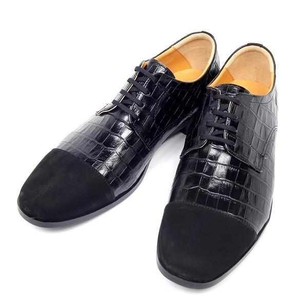 DOLCE&GABBANA ヌバッククロコダイルレザー プレーントゥシューズ