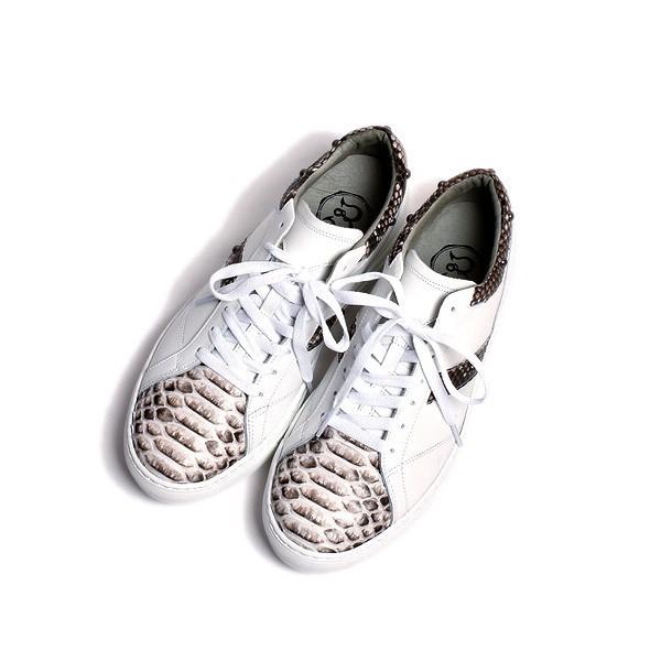 レザー スニーカー 本パイソン ナチュラル スムース ホワイト 国産 大人 革靴 紳士靴 牛革 人気 メンズ シューズ バジョルゴ Bajolugo B1 1 1711 21 Gct Yahoo ショップ 通販 Yahoo ショッピング