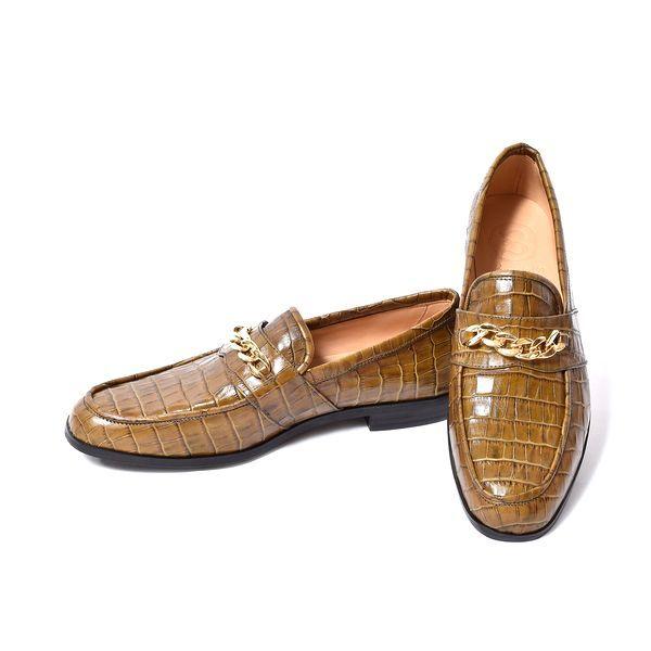 Nine West ラグソール 人気厚底 ゴールドチェーン装飾ローファー Amazon.com | Nine West Women's Glammy Loafer, Black Patent