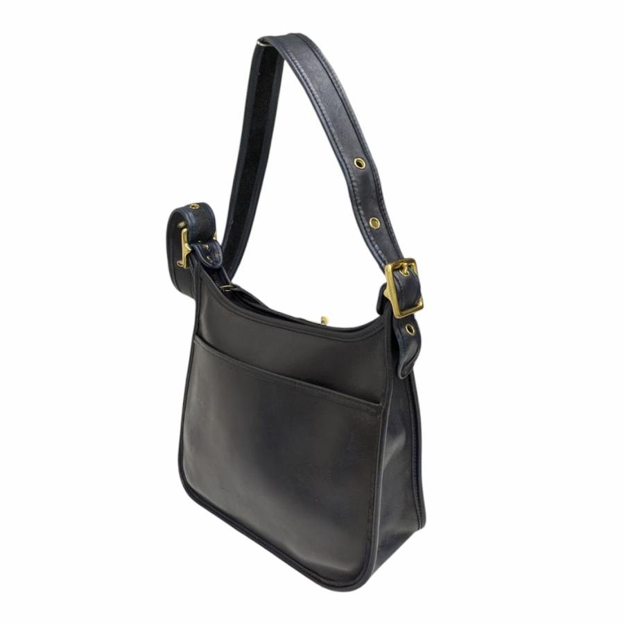美品 コーチ オールドコーチ ショルダーバッグ ネイビー レザー 9966 COACH（コーチ） 22 OLD COACH オールド レザーショルダーバッグ 9966