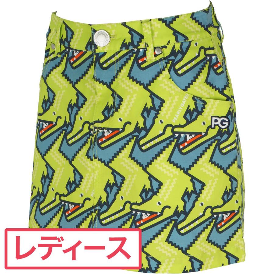 パーリーゲイツ PEARLY GATES ワニ柄プリントスカート レディス  