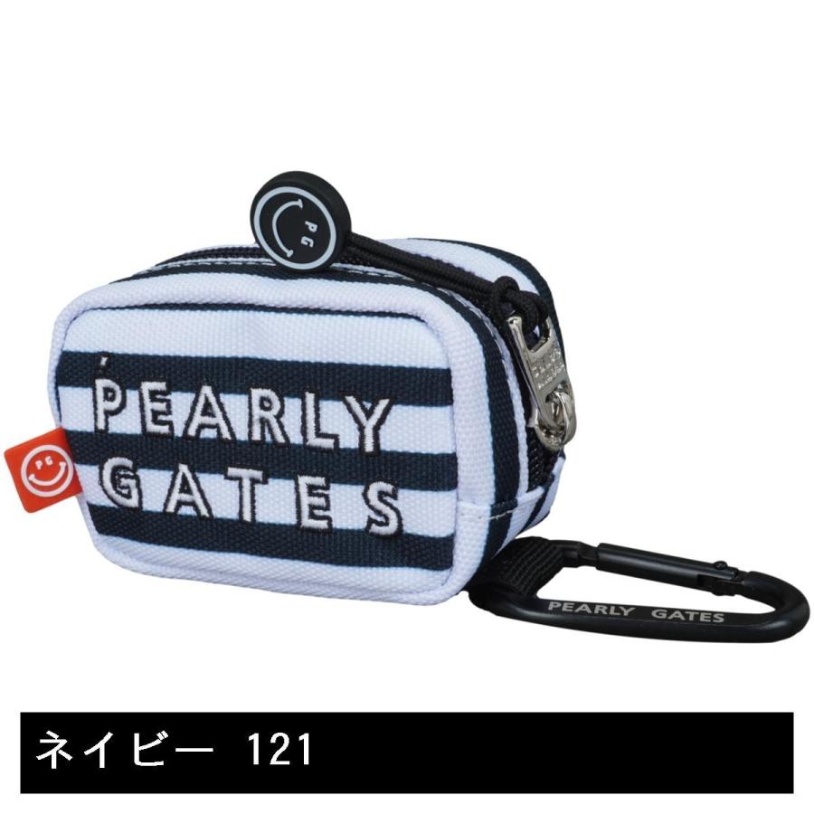 パーリーゲイツ PEARLY GATES ボーダー柄 ボールポーチ ゴルフ用品