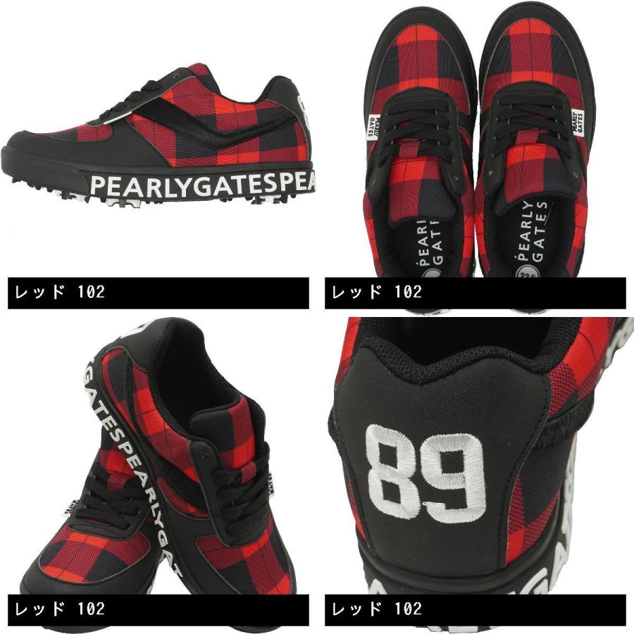 パーリーゲイツバッファローチェック柄シューズ