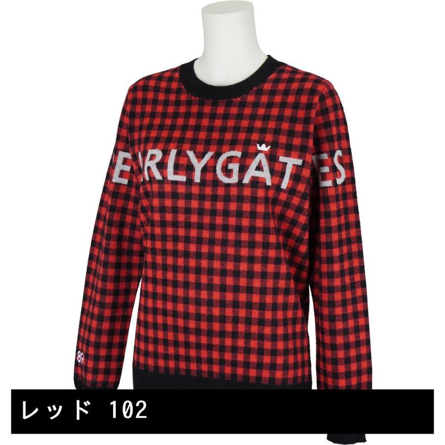パーリーゲイツ PEARLY GATES カシミヤ チェック柄セーター レディス 