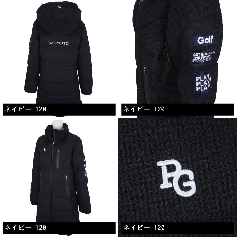 新品パーリーゲイツ ポリコットワッフル×ドットエアーダウンブルゾン