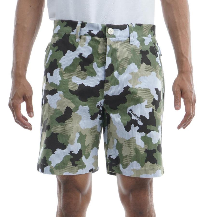 パーリーゲイツ Pearly Gates コードレーンストレッチ ギンガム カモ柄プリントショートパンツ ゴルフパンツ ゴルフウェア メンズ 春夏 有名な高級ブランド