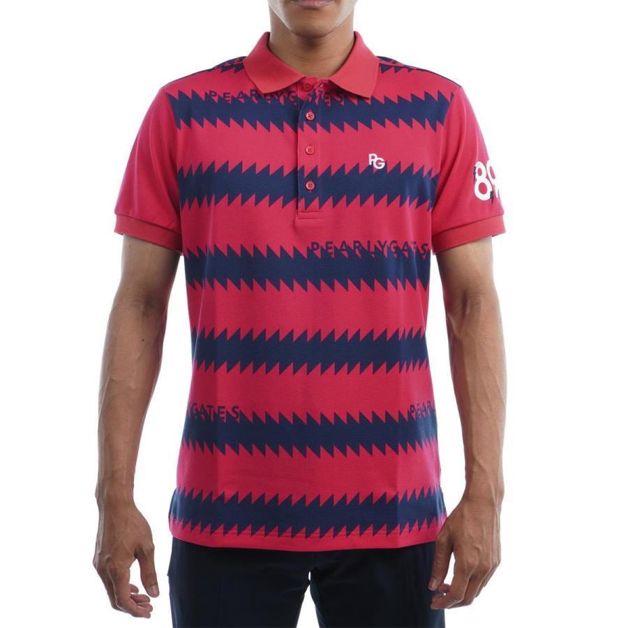 4 パーリーゲイツ 日本製 速乾ボーダー柄 鹿の子 半袖 ポロシャツ 白黒 4 パーリーゲイツ 日本製 速乾ボーダー柄 鹿の子 半袖 ポロシャツ 白黒