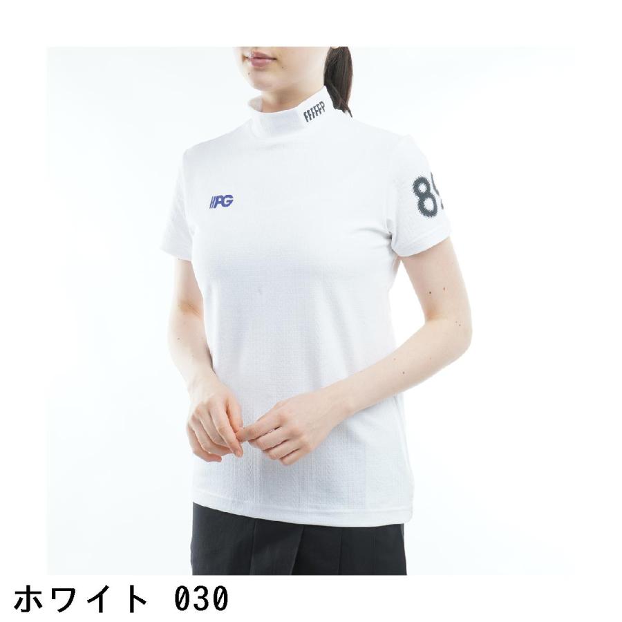 パーリーゲイツ PEARLY GATES ベア天柄ジャカード 半袖シャツ レディス 