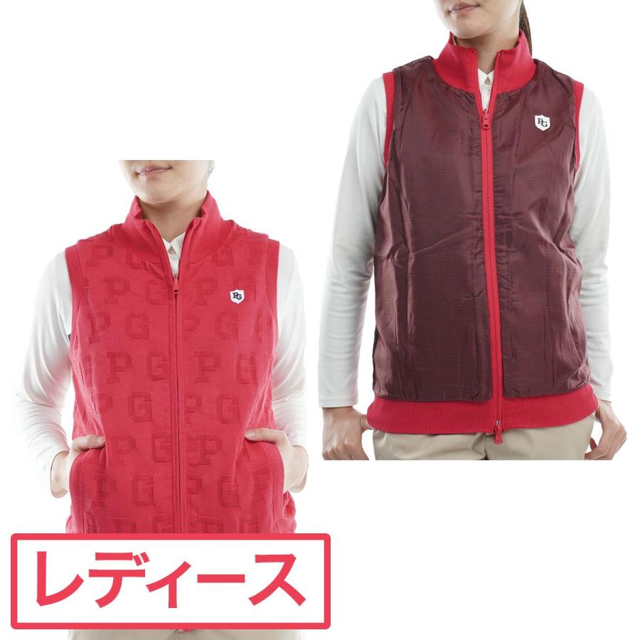 パーリーゲイツ PEARLY GATES リバーシブル ニットベスト レディス 