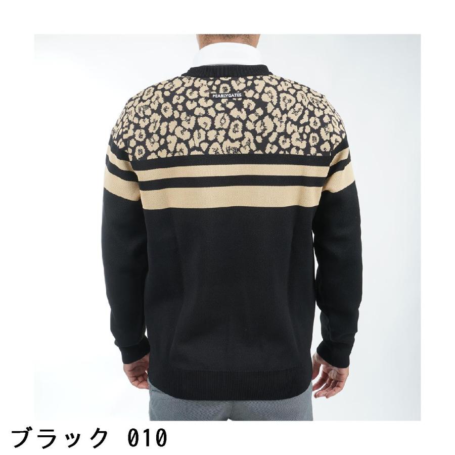 PEARLY GATES 光栓34レオパード柄セーター6/XL 茶 新品タグ付き 【公式