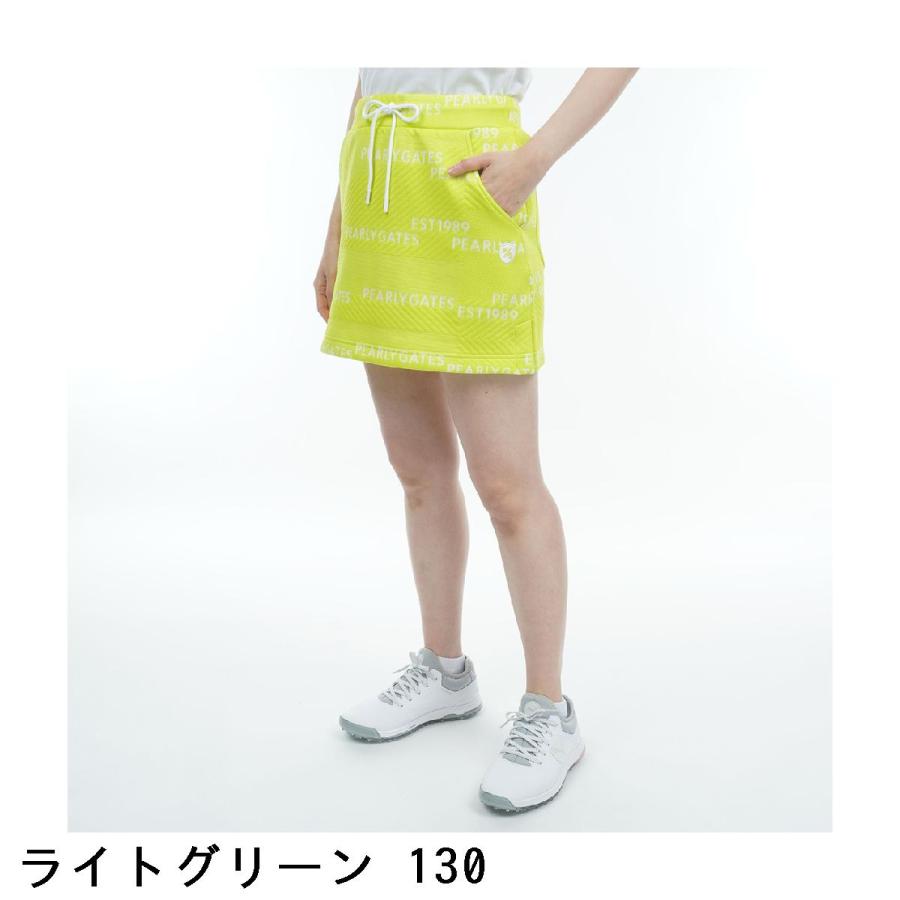 パーリーゲイツレディース パッチワークパフブリスタースカート ＜ロゴ柄＞サイズ1 PEARLY GATES パーリーゲイツ パッチワークパフブリスター ロゴ