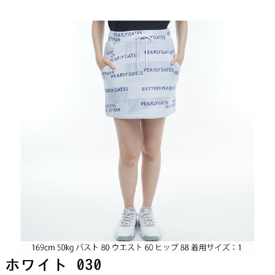 パーリーゲイツレディース パッチワークパフブリスタースカート ＜ロゴ