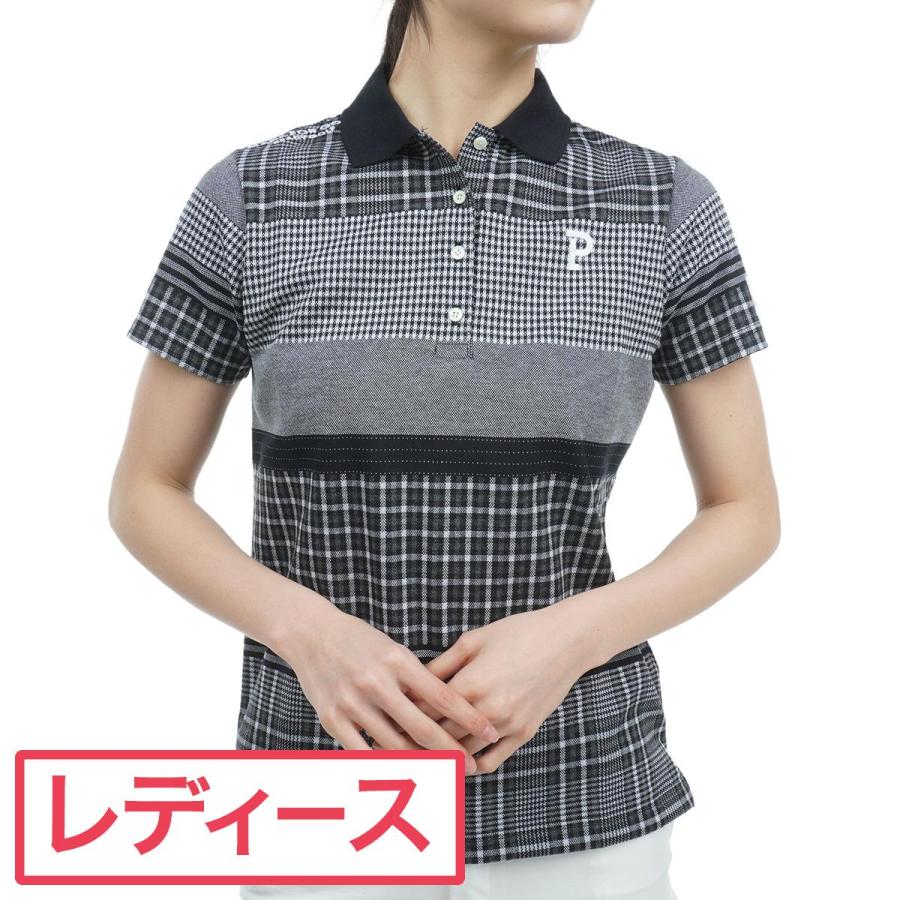 パーリーゲイツ PEARLY GATES パッチワークパネル 鹿の子ジャガード  