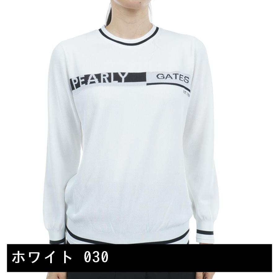パーリーゲイツ PEARLYGATES ニット セーター ロゴ ホワイト 0 PEARLY GATES（パーリーゲイツ） ニット セーター 「PEARLY GATES」14G