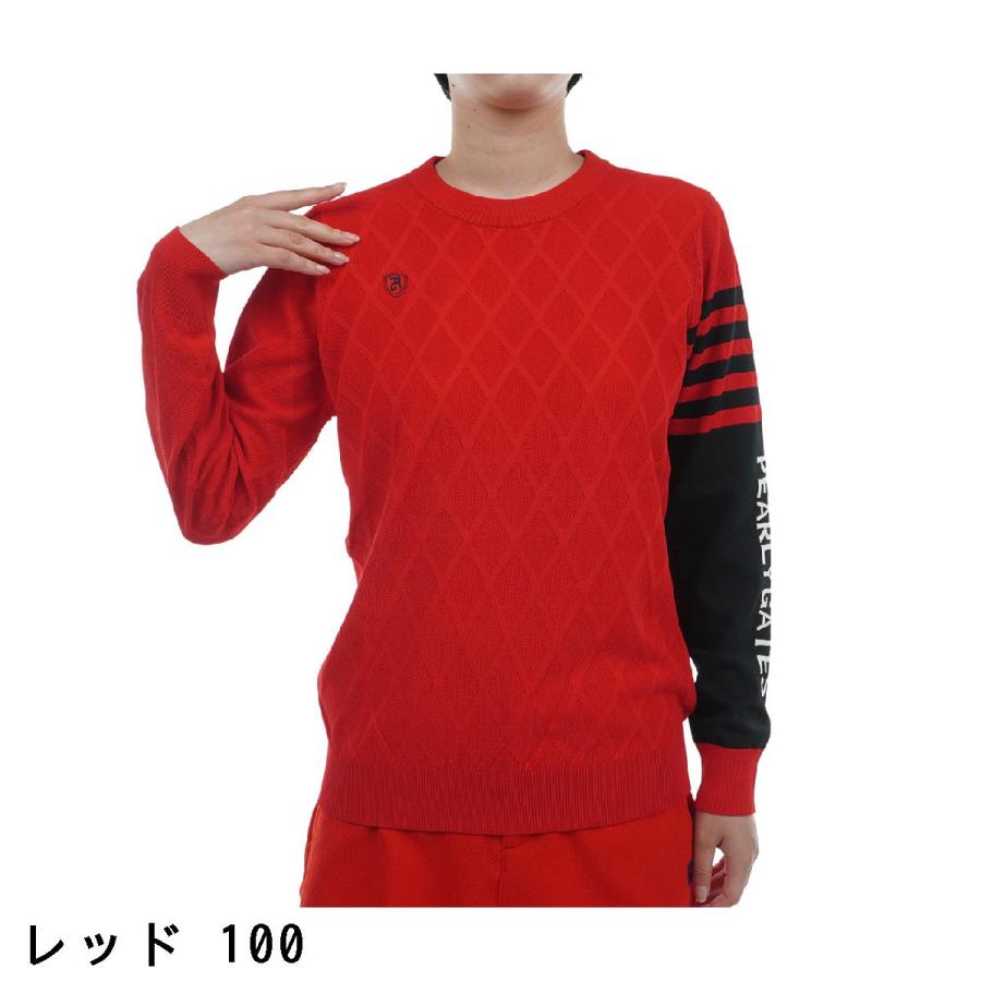 パーリーゲイツ PEARLY GATES 光栓50 アーガイルジャカードセーター レディス 