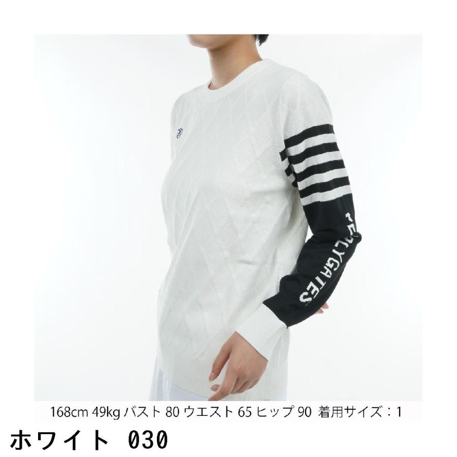 パーリーゲイツ PEARLY GATES 光栓50 アーガイルジャカードセーター レディス 