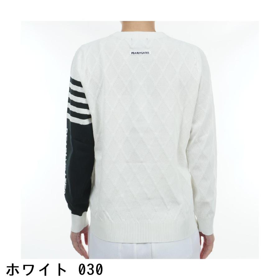 パーリーゲイツ PEARLY GATES 光栓50 アーガイルジャカードセーター レディス 