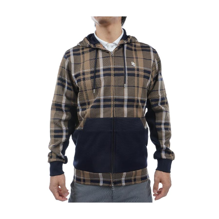 パーリーゲイツ PEARLY GATES Wジャカード チェック柄 長袖パーカー  