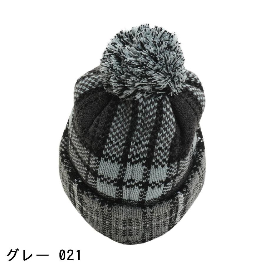 パーリーゲイツ 裾ニット絞り リブパンツ グリーンxブラックチェック