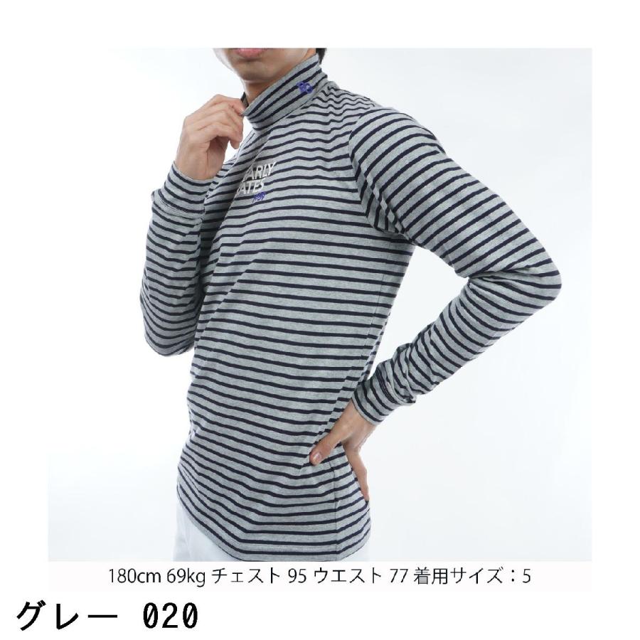 PEARLY GATES - 新品 パーリーゲイツ ベア天ボーダーハイネック長袖シャツＳ (３)白×紺 日本製 PEARLY GATES パーリーゲイツ ベア天ボーダー ハイネック長袖