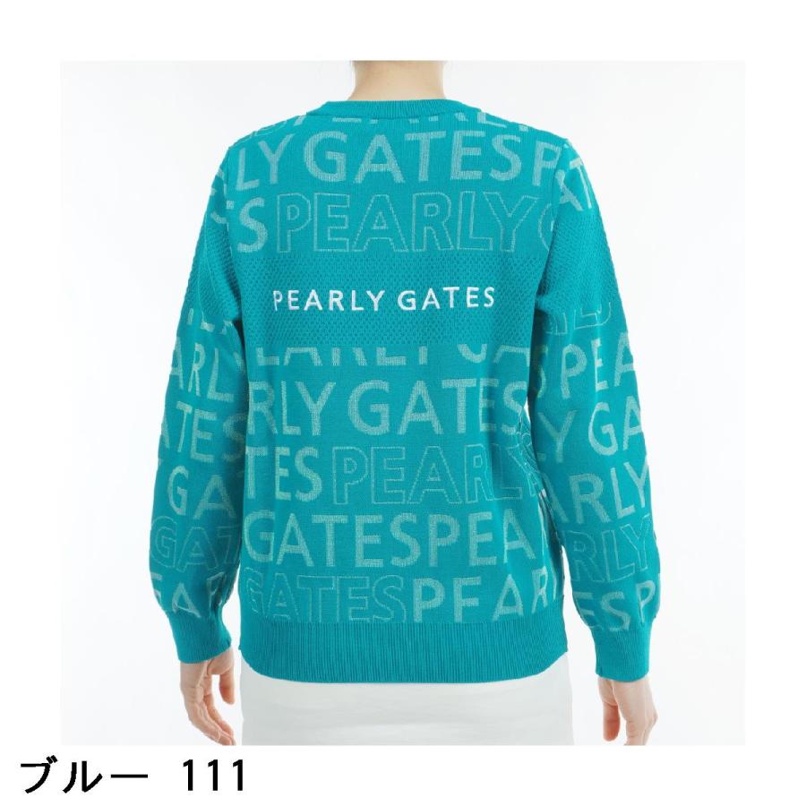 パーリーゲイツ PEARLY GATES コットンビーム 丸首セーター レディス PEARLY GATES パーリーゲイツ コットンビーム 丸首セーター