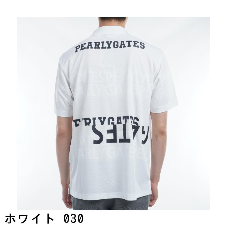 新品 パーリーゲイツ 半袖シャツ 全面ロゴ ホワイト XLサイズ（6） サッカー バックプリント 半袖 ポロシャツ｜PEARLY GATES