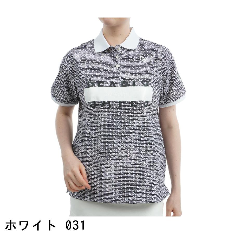 パーリーゲイツ　鹿の子 アンチロゴ　半袖ポロシャツ PEARLY GATES パーリーゲイツ 6口鹿の子 アンチロゴ柄半袖