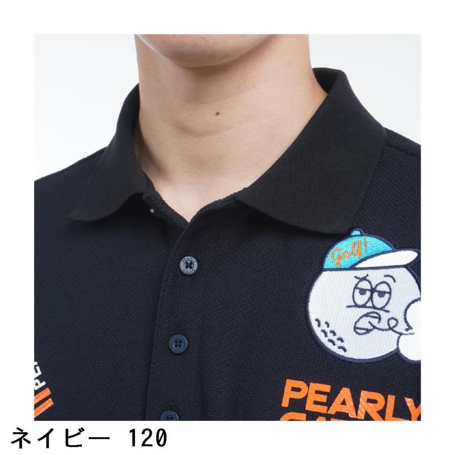 PEARLY GATES パーリーゲイツ 変形ハニカム鹿の子半袖ポロシャツ