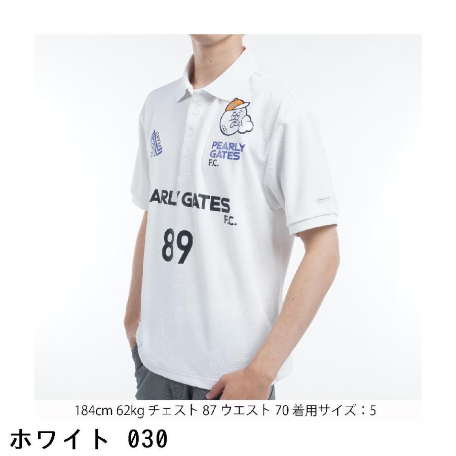 PEARLY GATES（パーリーゲイツ） 変形ハニカム鹿の子半袖ポロシャツ