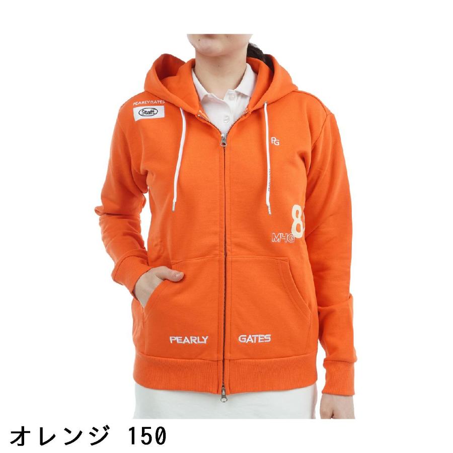 【美品】パーリーゲイツPEARLY GATES レディース長袖パーカー サイズ0 PEARLY GATES パーリーゲイツ 裏毛長袖スウェットパーカー