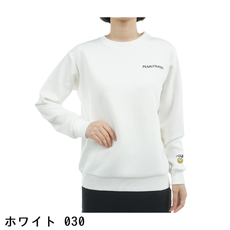 パーリーゲイツ　2024　近年　スウェット　ロゴ　 ダンボールニット　ホワイト パーリーゲイツ PEARLY GATES ダンボール 長袖スウェット レディス