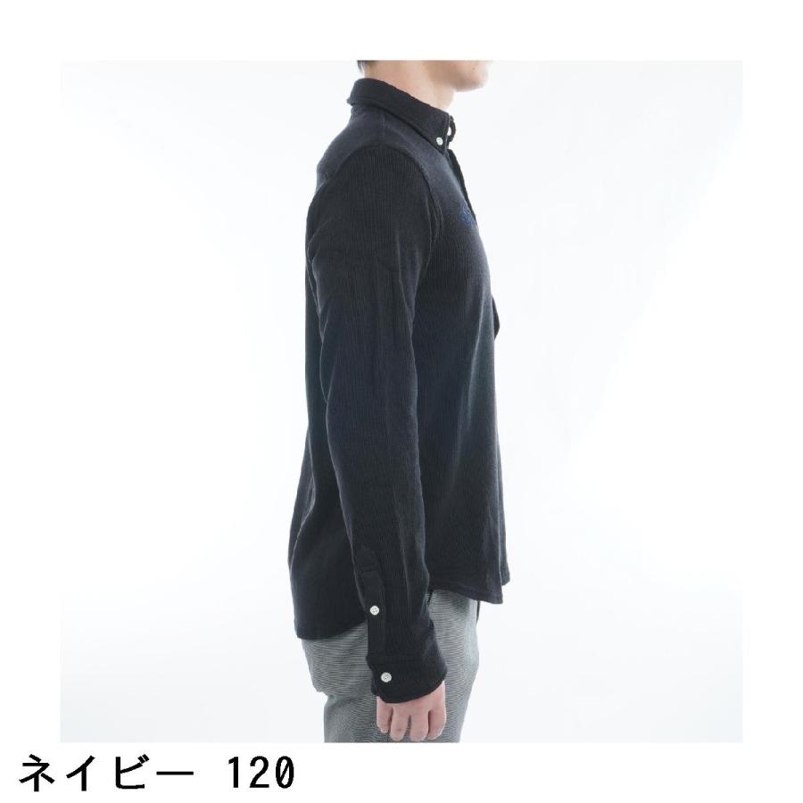 パーリーゲイツリブワッフルポロシャツサイズ6 PEARLY GATES（パーリーゲイツ） リブワッフル 長袖ポロシャツ ゴルフ