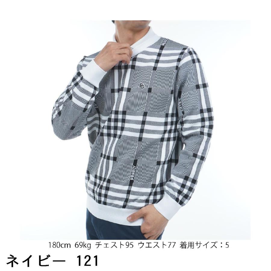 PEARLY GATES 5 チェック柄ハイネックシャツ PEARLY GATES 5 チェック柄ハイネックシャツ PEARLY GATES 5 チェック