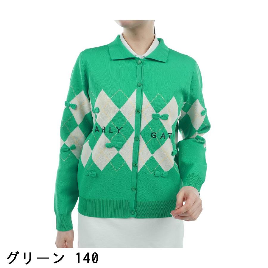 PEARLY GATES パーリーゲイツ ポリエステルヤーン アーガイル 前開き