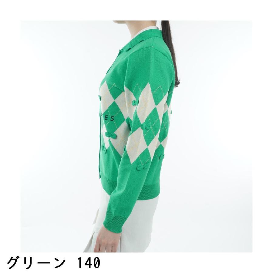 PEARLY GATES パーリーゲイツ ポリエステルヤーン アーガイル 前開き