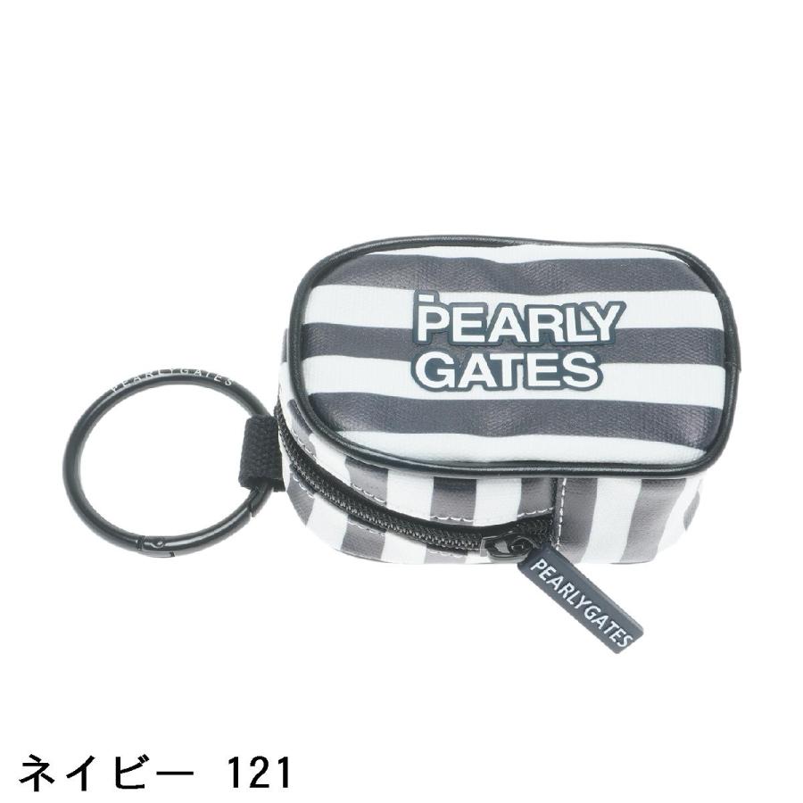 PEARLY GATES（パーリーゲイツ） ストライプボールポーチ : PEARLY