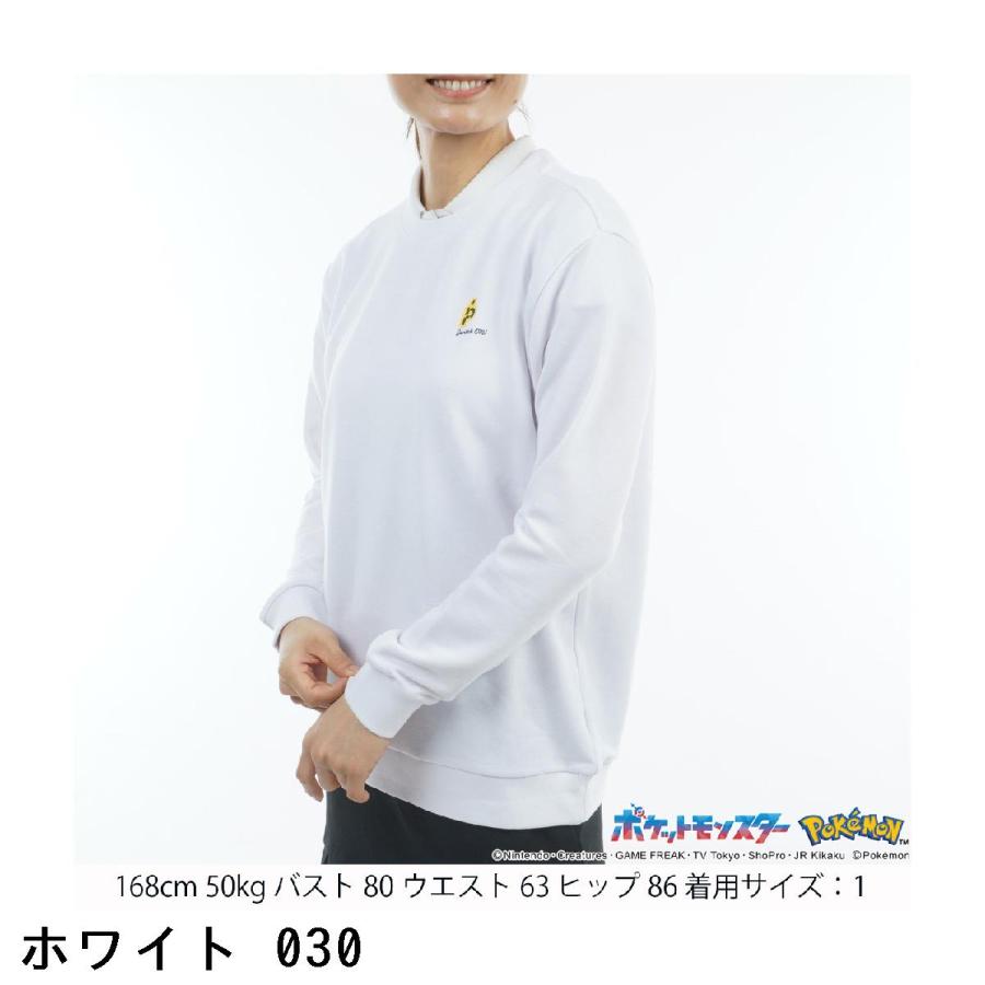 新品 PEARLY GATES ポケモン 裏毛 長袖スウェット レディース 2 PEARLY GATES（パーリーゲイツ） ポケモン 裏毛 長袖スウェット