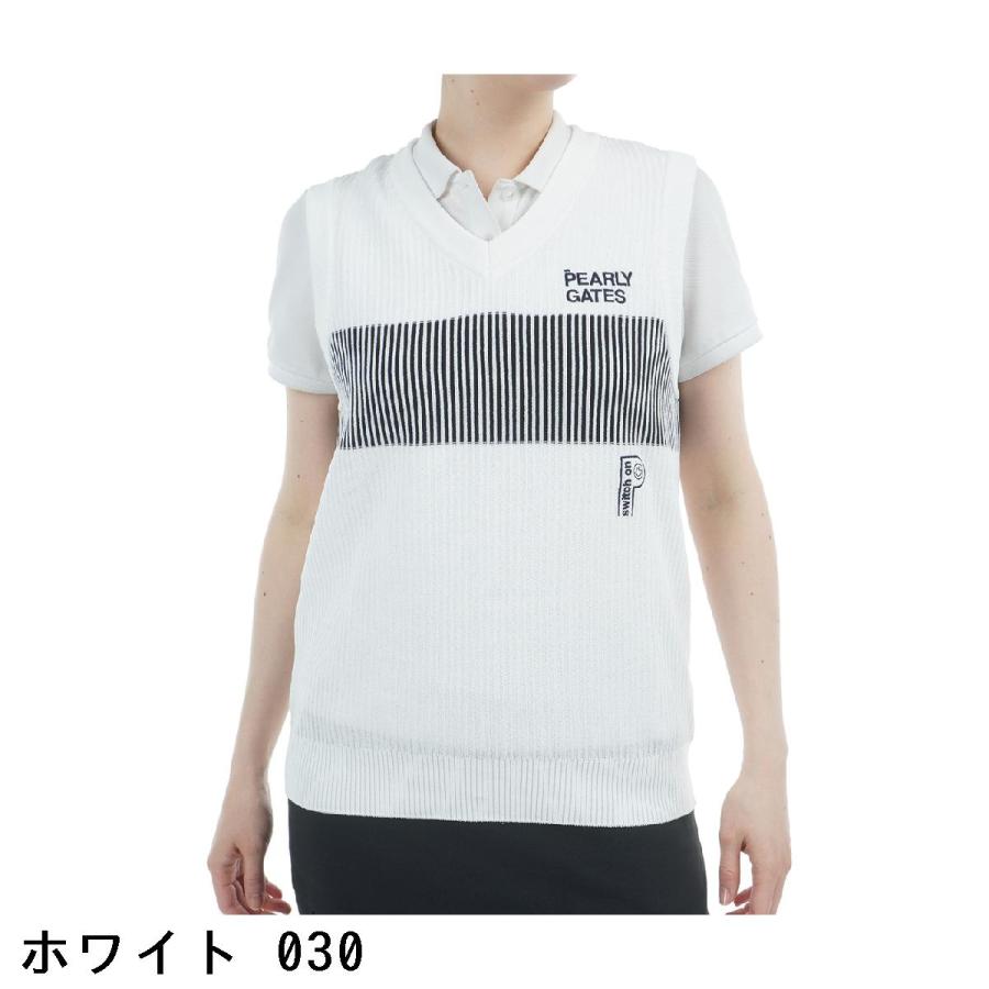 パーリーゲイツ PEARLY GATES ストライプニットベスト PEARLY GATES（パーリーゲイツ） ストライプ ニットベスト レディス