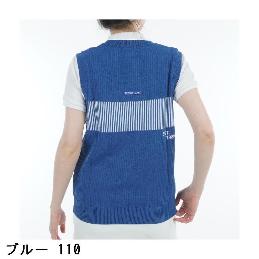 PEARLY GATES（パーリーゲイツ） ストライプ ニットベスト レディス