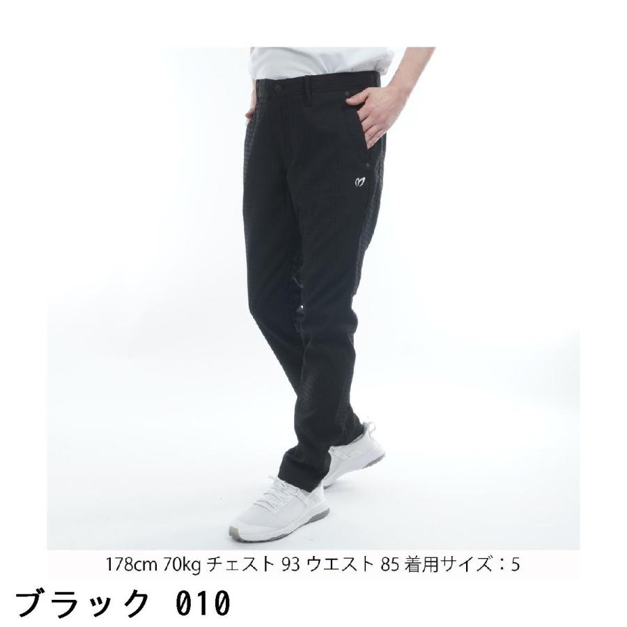 マスターバニーエディション メンズ 格子ジャガード ロングパンツ 黒 サイズ4 MASTER BUNNY EDITION（マスターバニーエディション） 格子ジャカード