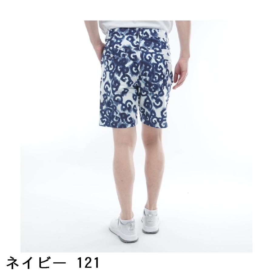 未使用✨ PEARLY GATES TEXBRID総柄 ショートパンツ XL PEARLY GATES（パーリーゲイツ） ロゴデニムプリント TEXBRID二重織り