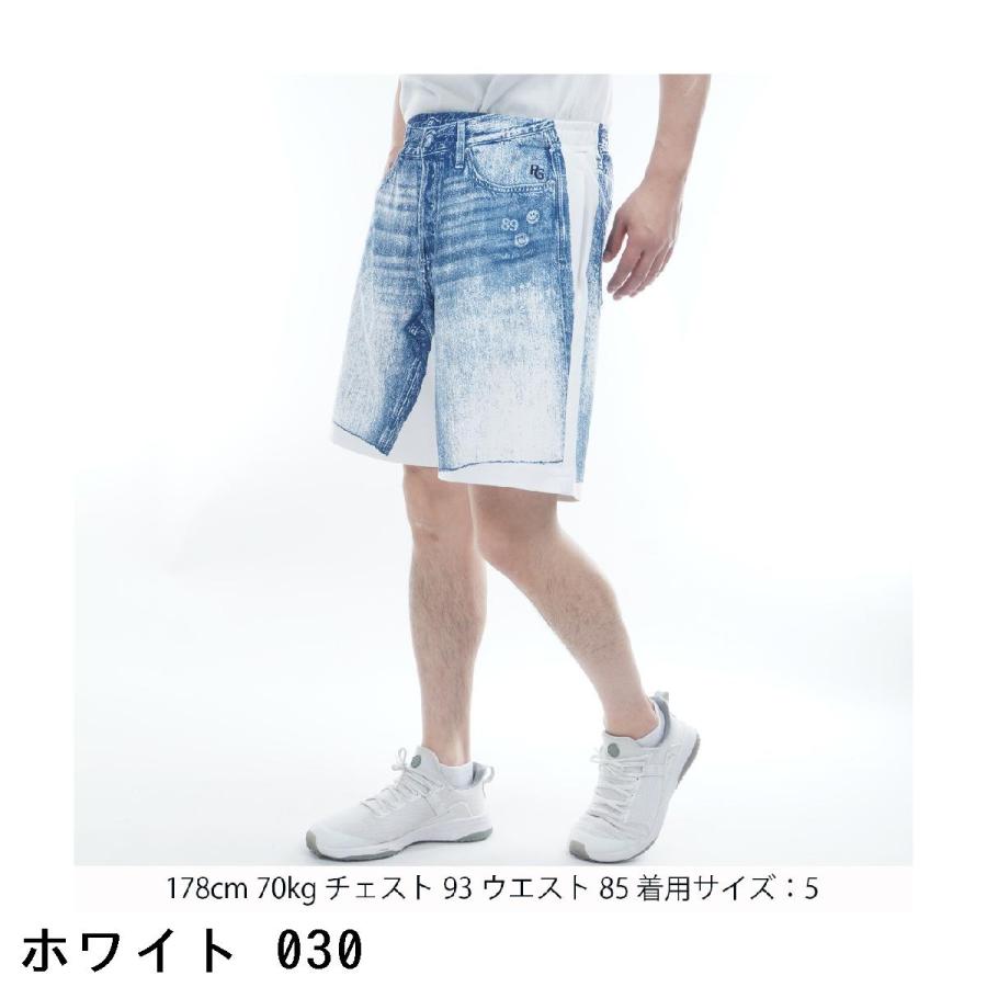 PEARLY GATES（パーリーゲイツ） パネルプリント デニム柄ショート