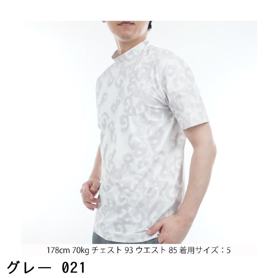 PEARLY GATES（パーリーゲイツ） ストレッチ PGロゴデニム柄半袖シャツ