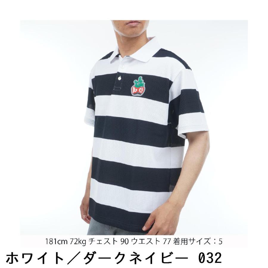 PEARLY GATES（パーリーゲイツ） 切替ボーダー 半袖ポロシャツ 