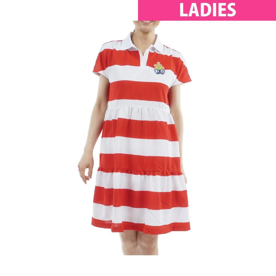 PEARLY GATES パーリーゲイツ 切替ボーダー ワンピース レディス